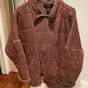 Forever 21 Quilted Zip Up Jacket